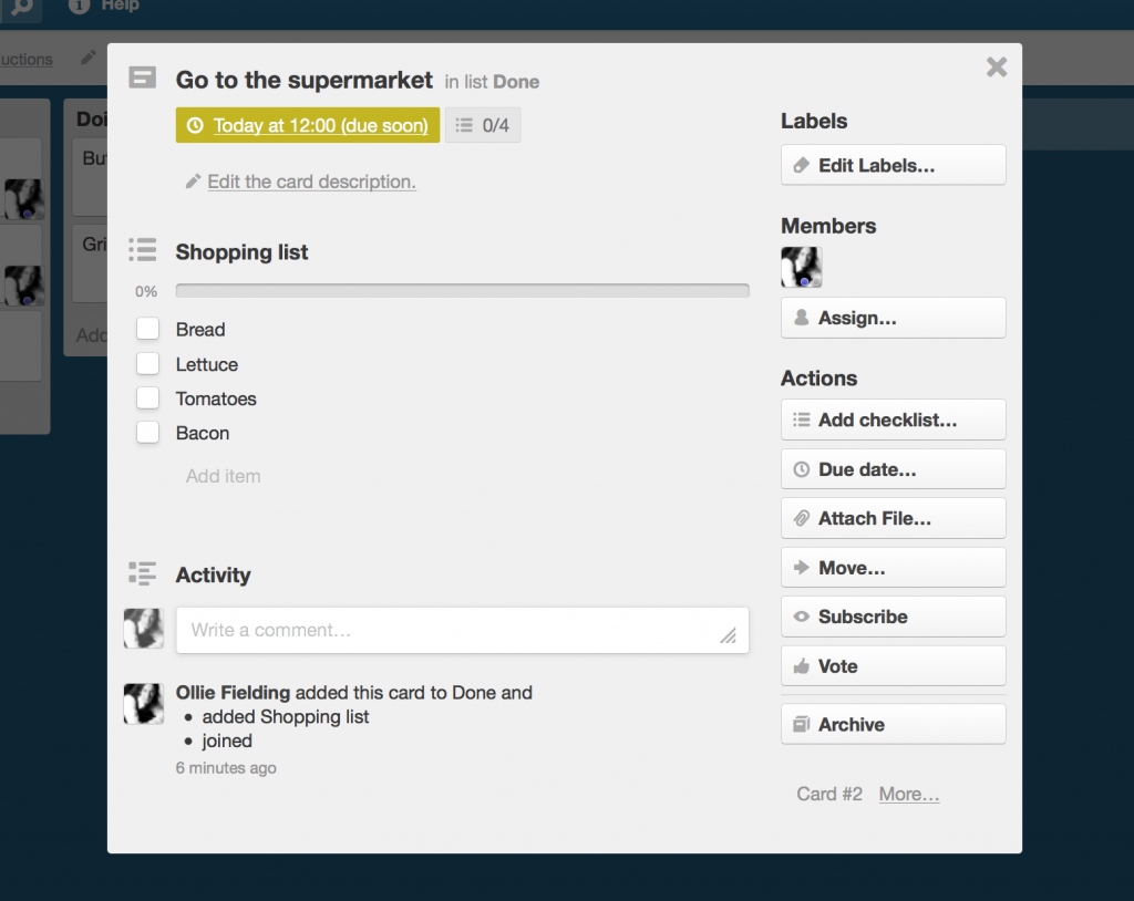 Trello screenshot 2